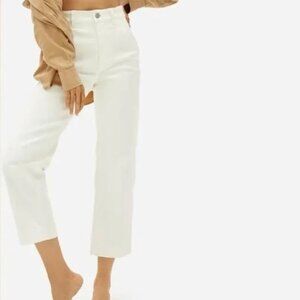 Everlane Straight-Leg Crop in White Size 4